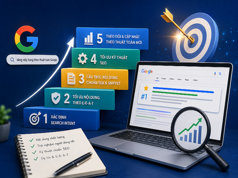 5 bước tăng xếp hạng nhờ hiểu đúng thuật toán Google