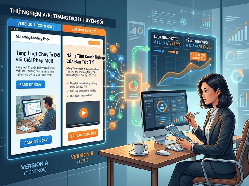 A/B Testing Marketing giúp xác định phương án hiệu quả hơn