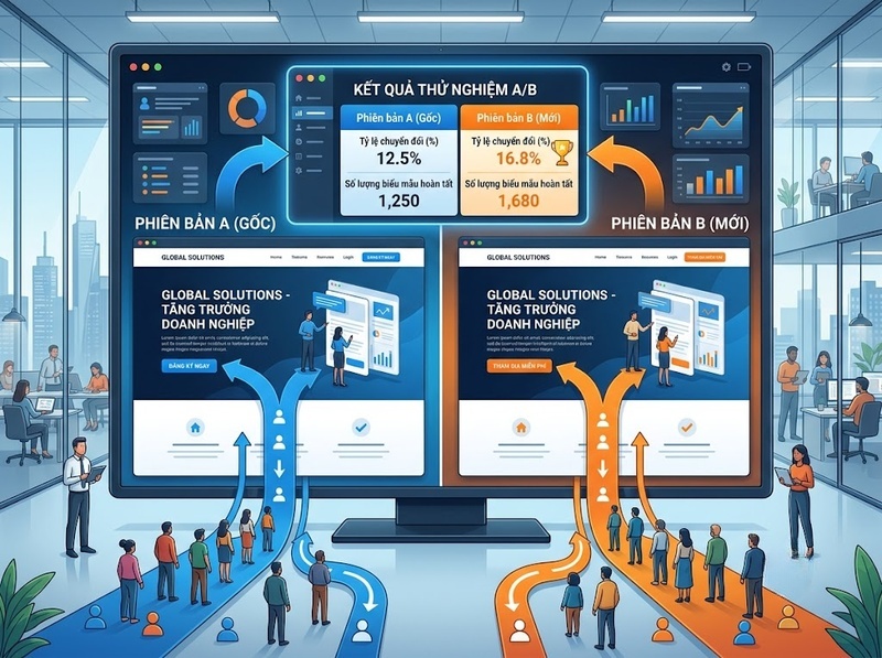 A/B Testing Marketing giúp kiểm chứng phương án tối ưu hiệu quả