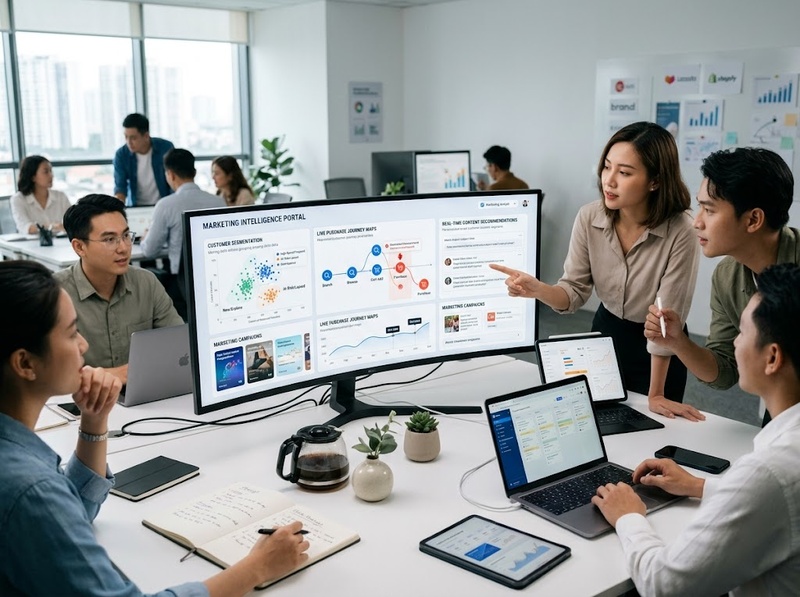 AI Marketing doanh nghiệp hỗ trợ dữ liệu, nội dung và tự động hóa ra sao