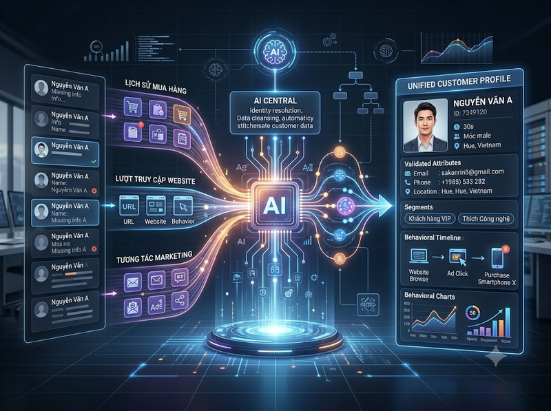 AI trong CDP hỗ trợ nhận diện, dự đoán và cá nhân hóa