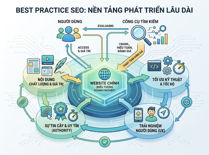 Best Practice SEO từ kỹ thuật, nội dung đến xây dựng uy tín