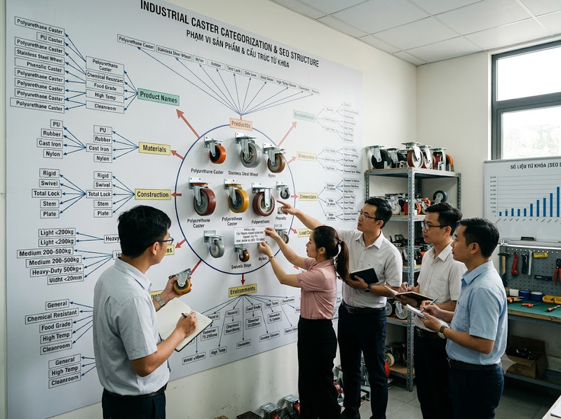 Cách xây dựng bộ từ khóa SEO cho ngành bánh xe đẩy