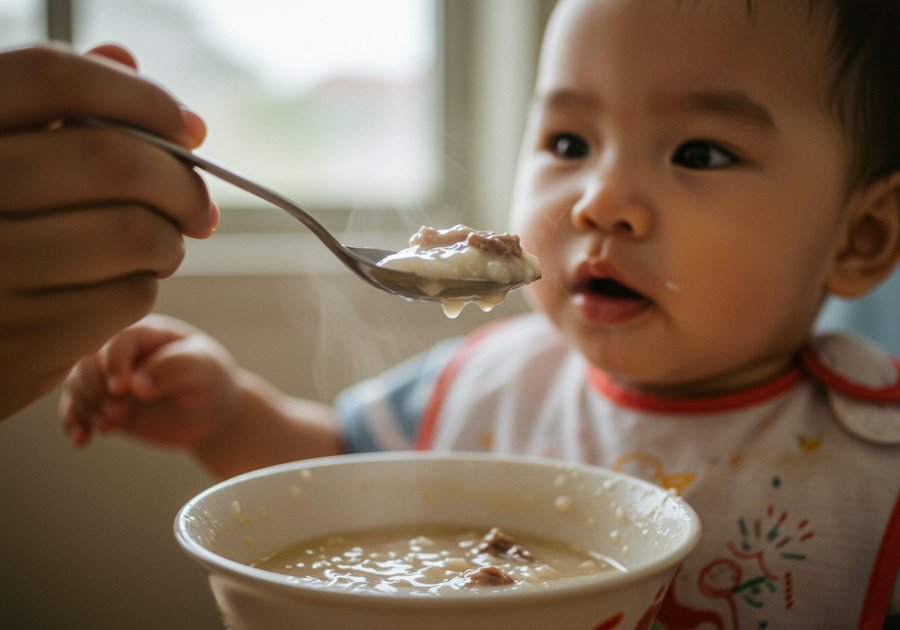 Nên chọn cháo cá hồi hay cháo thịt bò cho bé tập ăn