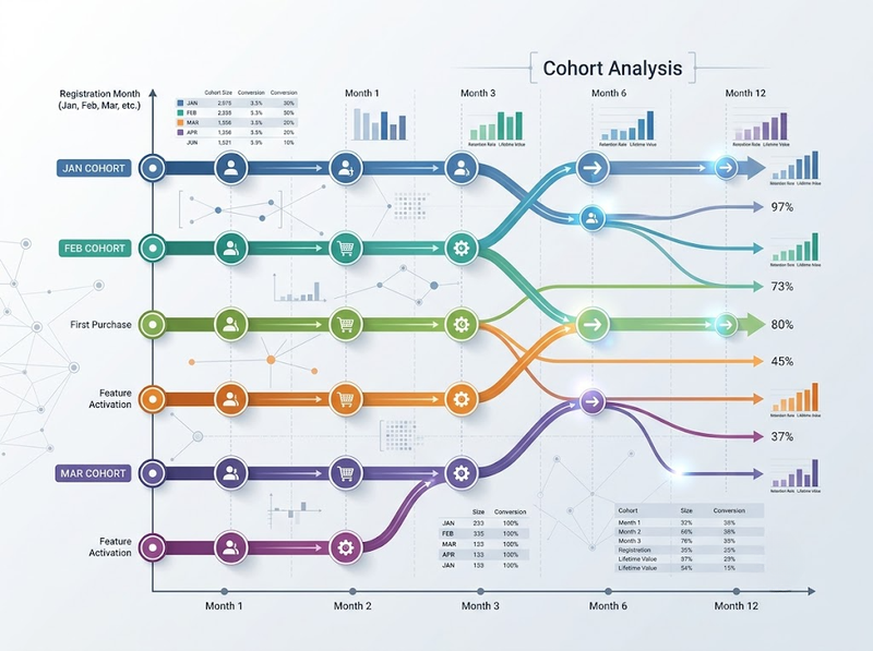 Ứng dụng Cohort Analysis để theo dõi duy trì và thay đổi hành vi