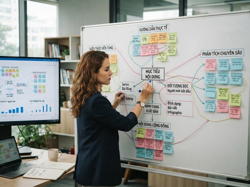 Content Calendar giúp quản lý chủ đề, lịch xuất bản và nguồn lực
