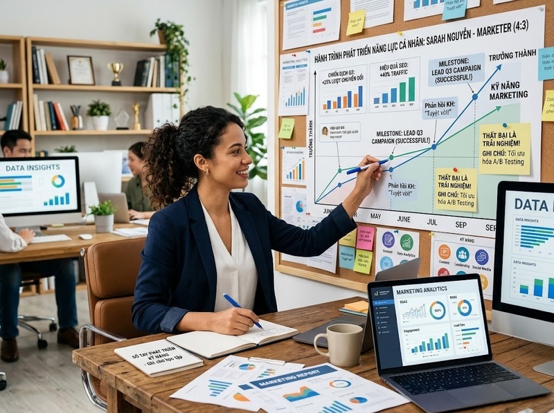 Duy trì động lực nghề Marketing bằng mục tiêu, tiến bộ và ý nghĩa công việc