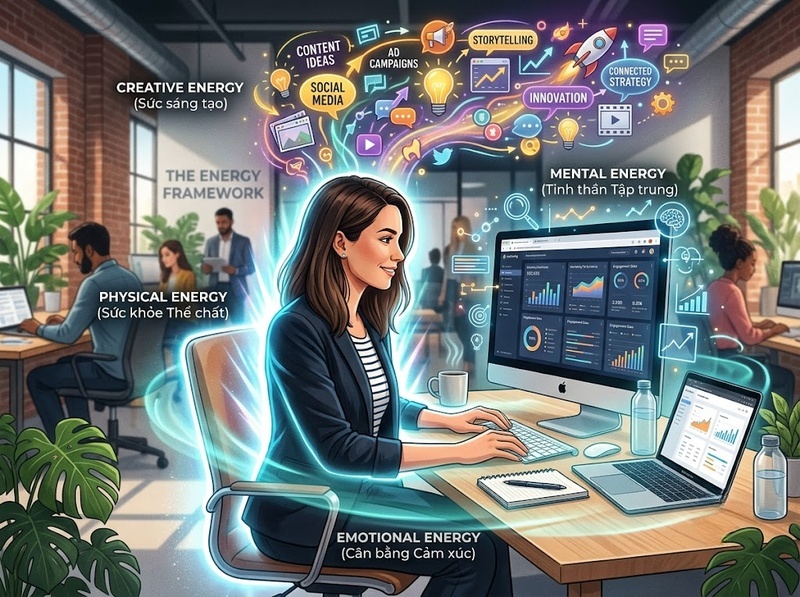 Duy trì năng lượng Marketing bằng nhịp làm việc và phục hồi hợp lý