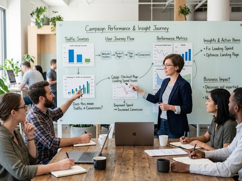 Giải thích dữ liệu Marketing dễ hiểu bằng bối cảnh và thông điệp chính