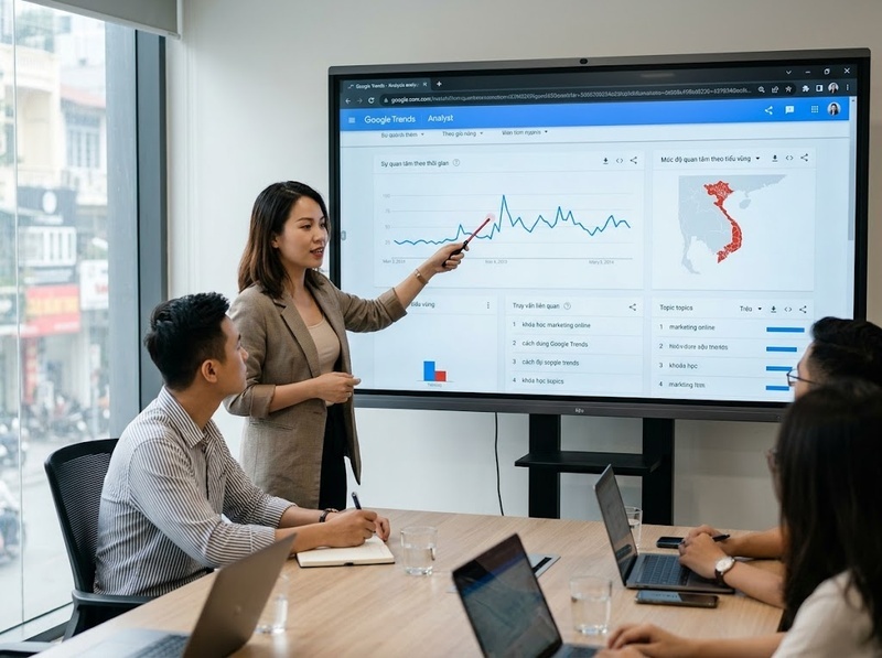 Khai thác Google Trends để so sánh từ khóa và nhu cầu thị trường