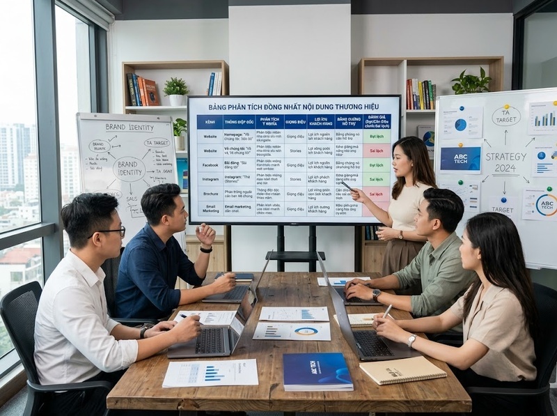 Kiểm tra tính nhất quán thông điệp trên nội dung và các điểm chạm