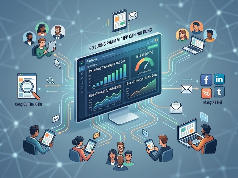 KPI Content Marketing đo lường tiếp cận, tương tác và chuyển đổi