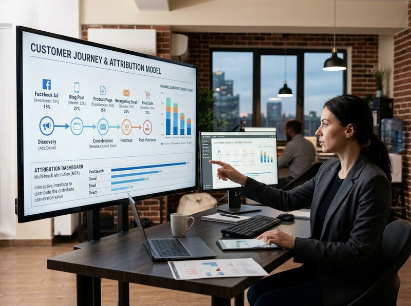 Cách Marketing Attribution phân bổ giá trị chuyển đổi cho các điểm chạm