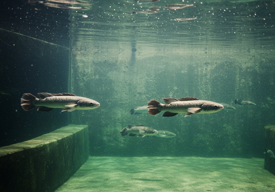 Mật độ nuôi cá lóc trong bể xi măng là bao nhiêu?