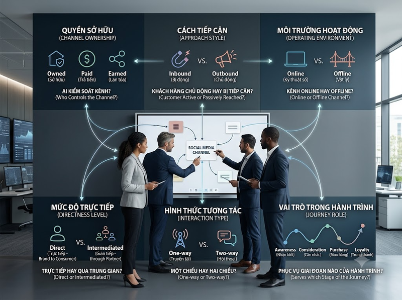 Các cách phân loại kênh Marketing phổ biến trong doanh nghiệp