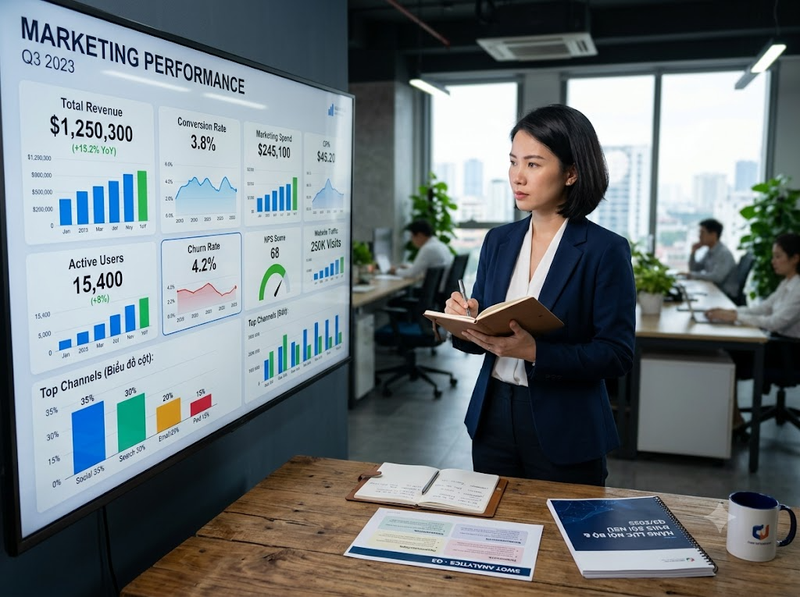Các bước xây dựng chiến lược marketing từ phân tích đến kiểm soát