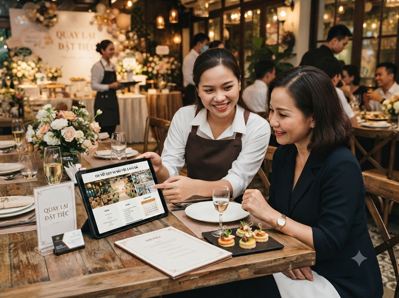 Cách remarketing khách hàng đã hỏi giá dịch vụ nấu tiệc