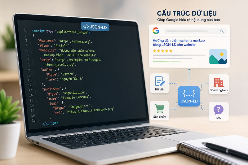 Hướng dẫn thêm schema markup bằng JSON-LD cho website
