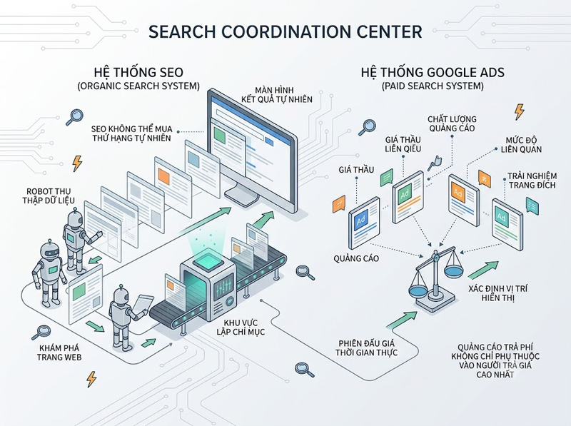 SEO và Google Ads khác nhau về chi phí, tốc độ và tính bền vững