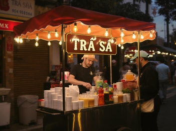 Bán trà sữa bằng xe đẩy có lời không
