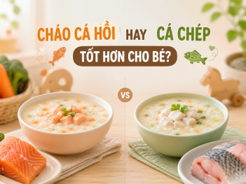 Cháo cá hồi hay cá chép tốt hơn cho bé?