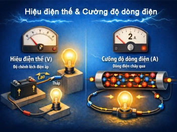 Hiệu điện thế và cường độ dòng điện là gì? khác nhau thế nào