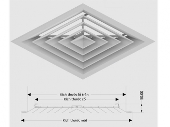 Chọn kích thước miệng gió âm trần thế nào để tối ưu hiệu quả và thẩm mỹ