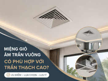 Miệng gió âm trần vuông cho trần thạch cao