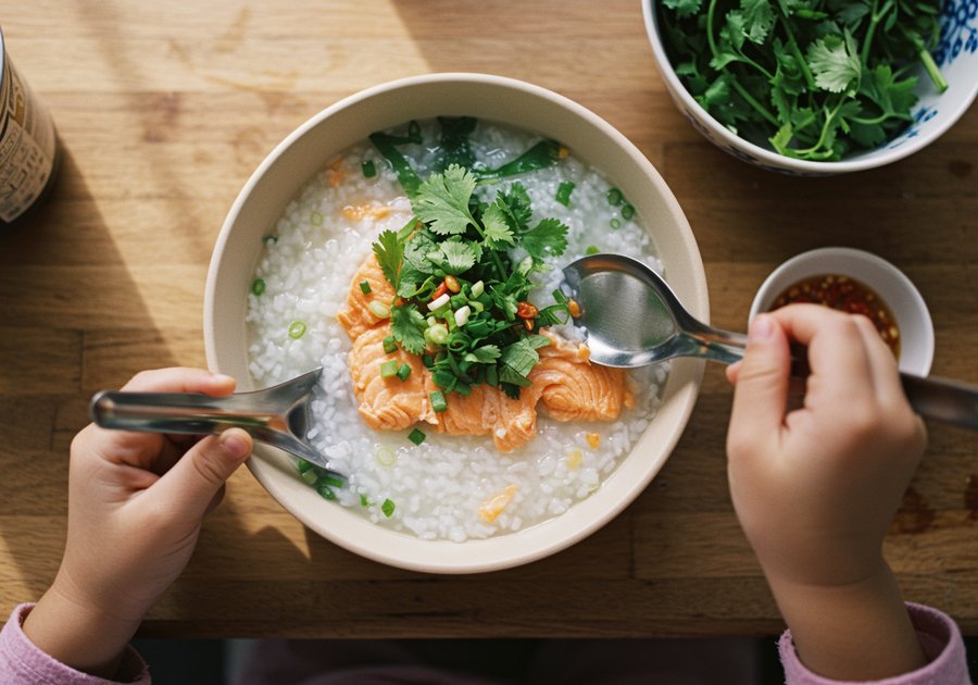 cháo cá hồi và cháo cá chép loại nào tốt hơn