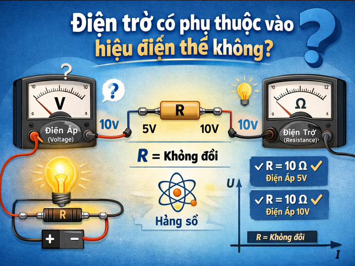 điện trở có phụ thuộc vào hiệu điện thế không