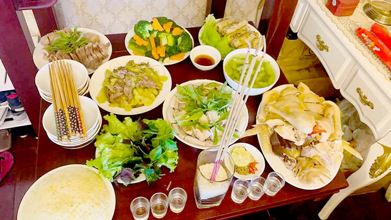 mâm cúng đám giỗ