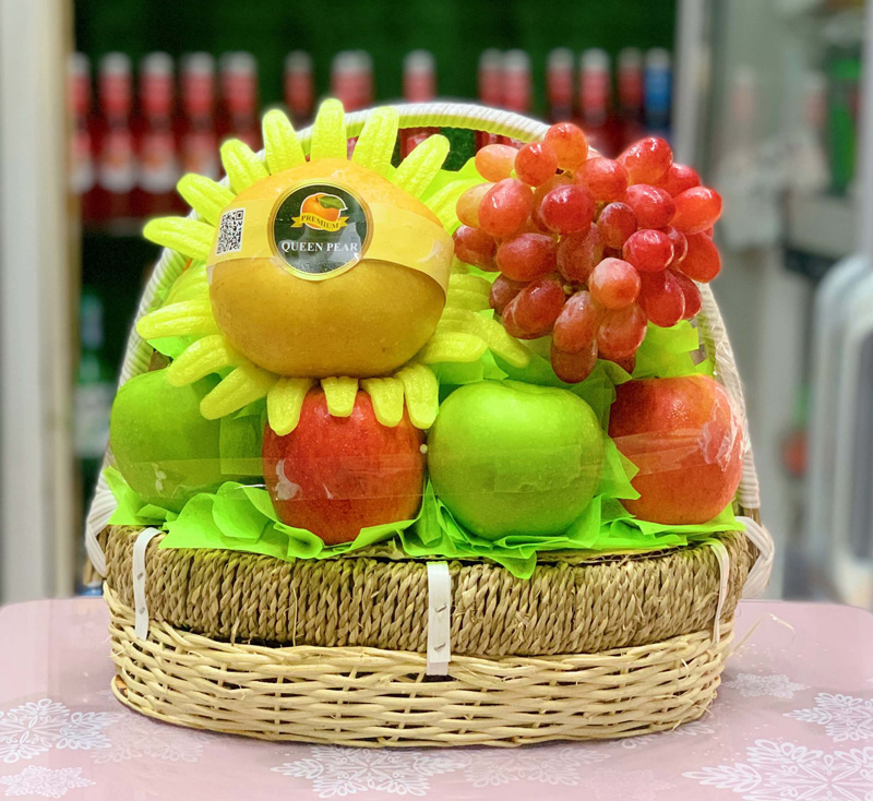 mẫu giỏ trái cây ra mắt đẹp